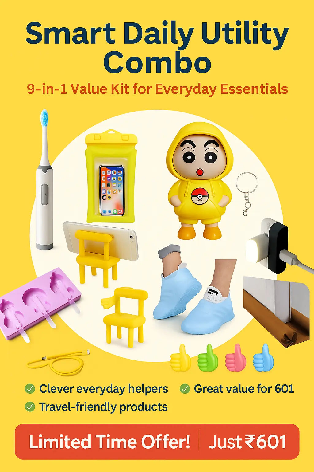 Smart Daily Utility Combo β 9-in-1 Value Kit for Everyday Essentials