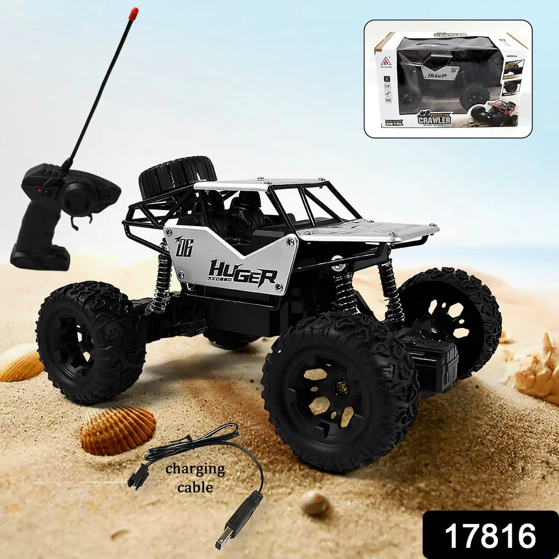 Rock Crawler Monster RC Truck All Terrain Stunt Racing Car Rechargeable Indoor/Outdoor Toy Car