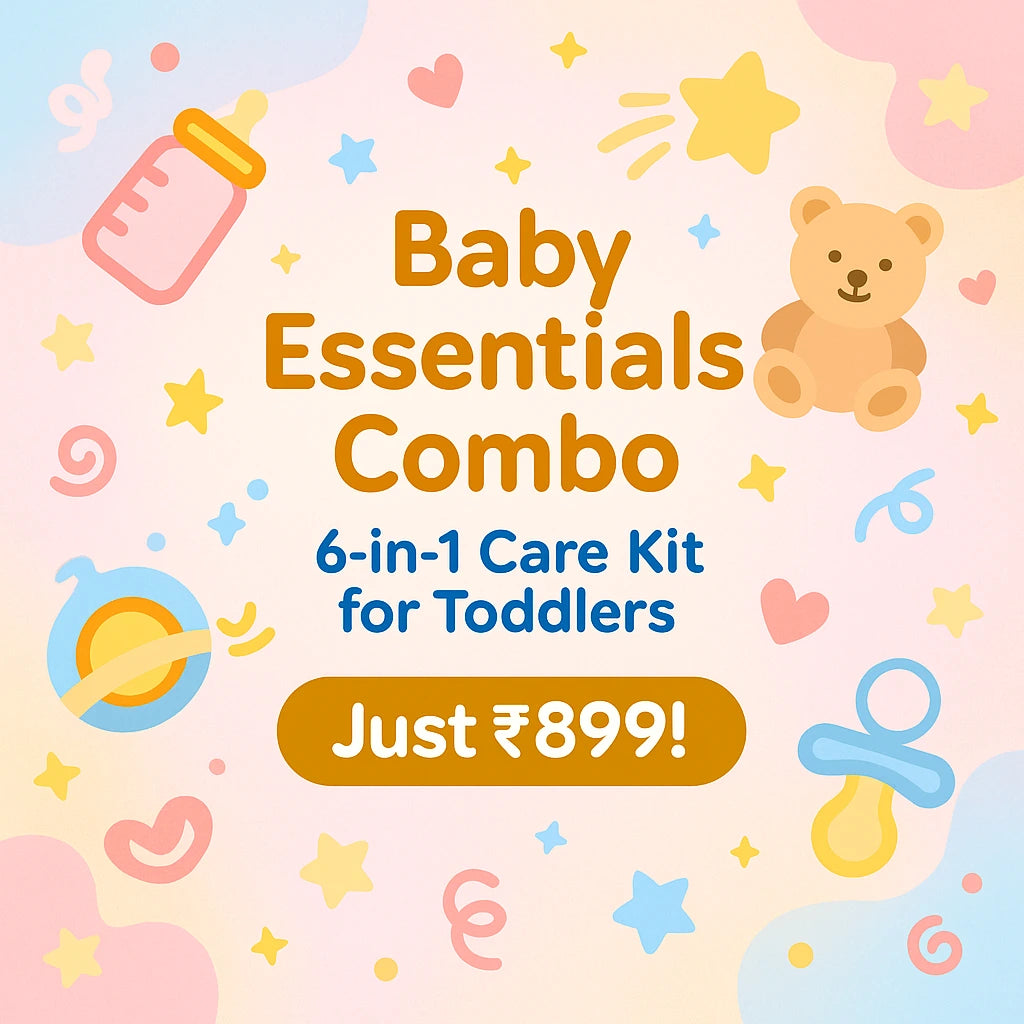 🍼 Baby Essentials Combo – 6-in-1  Must Have Care Kit for Toddlers | Just ₹899!